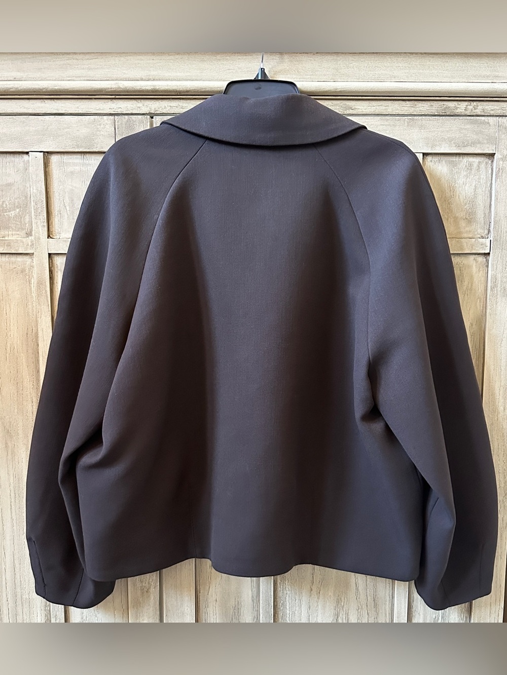 NWT Zara Women's Puff Sleeve Blazer Dark Brown Single-Button Jacket Large L NEW - Picture 6 of 6